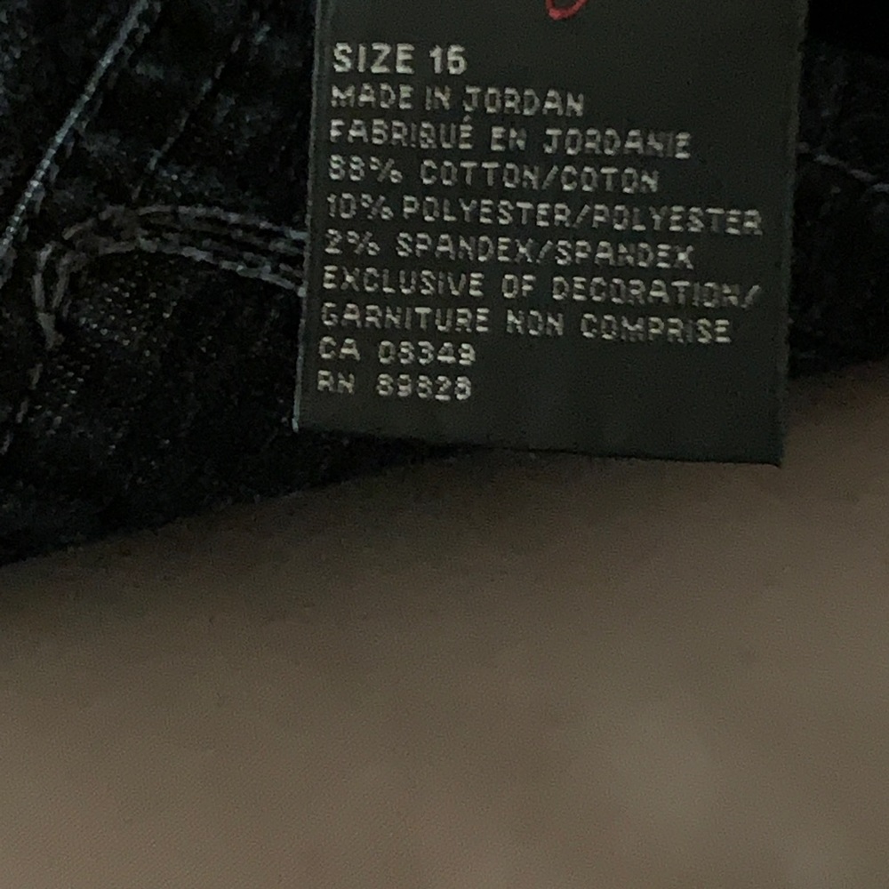 Style &Co Sz 16 Black Jeans - Picture 5 of 5